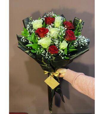 Kırmızı & Beyaz Gül Buketi