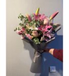 Pink Lilyum & pink Roses