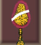 Kırmızı Kenarlı Cinya Düğün Açılış Çelenk