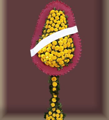 Kırmızı Kenarlı Cinya Düğün Açılış Çelenk